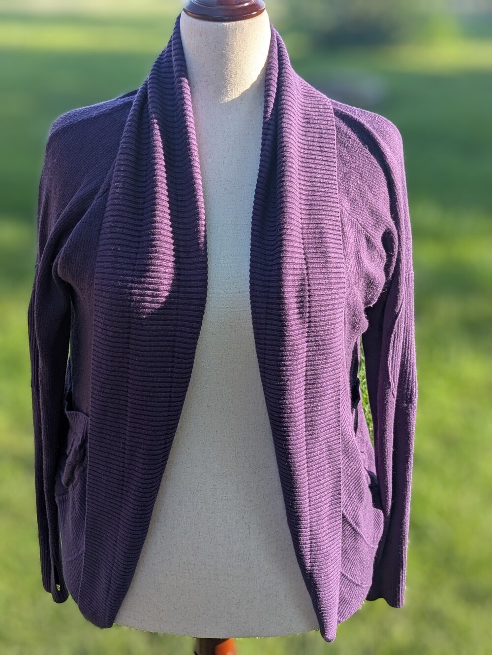 Mondetta Purple Ribbed Knit Sweater